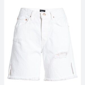 Edwin women’s Cai High Waist Denim White shorts size 28